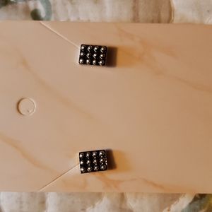 Silver studded earrings